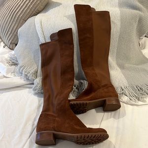 Micheal Kors Knee High Leather Stretch Boots